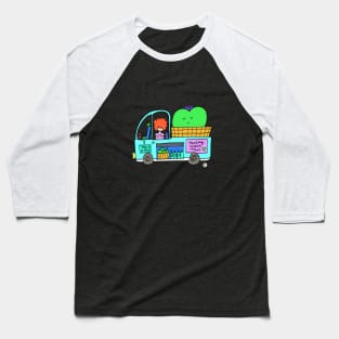 Apple Food Truck Baseball T-Shirt